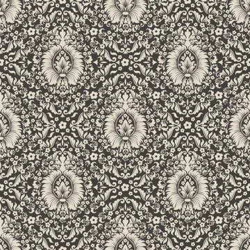 Vector damask seamless pattern background. Classical luxury old fashioned dam Illustrazione stock