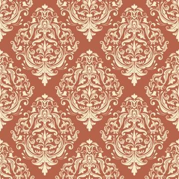 Vector damask seamless pattern background. Classical luxury old fashioned dam Stock Illustration