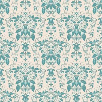 Vector damask seamless pattern background. Classical luxury old fashioned dam Stock Illustration