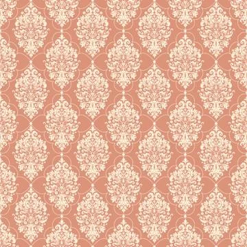 Vector damask seamless pattern background. Classical luxury old fashioned dam 스톡 일러스트