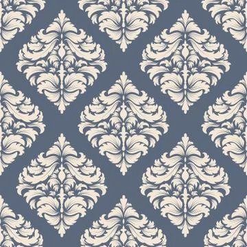 Vector damask seamless pattern background. Classical luxury old fashioned dam Stock Illustration