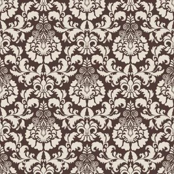 Vector damask seamless pattern background. Classical luxury old fashioned dam Stock Illustration
