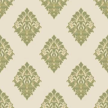 Vector damask seamless pattern background. Classical luxury old fashioned dam Stock Illustration