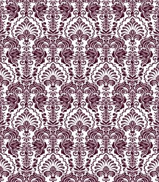 Vector damask seamless pattern background. Classical luxury old fashioned dam Illustrazione stock