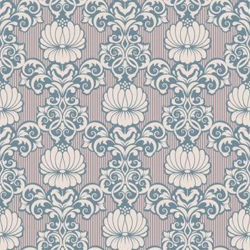 Vector damask seamless pattern background. Classical luxury old fashioned dam Stock Illustration