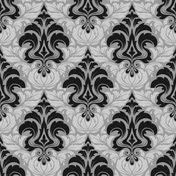 Vector damask seamless pattern background. Classical luxury old fashioned dam 스톡 일러스트