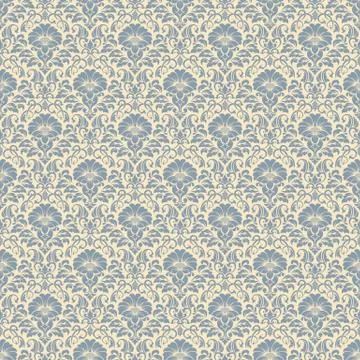 Vector damask seamless pattern background. Classical luxury old fashioned dam Illustrazione stock