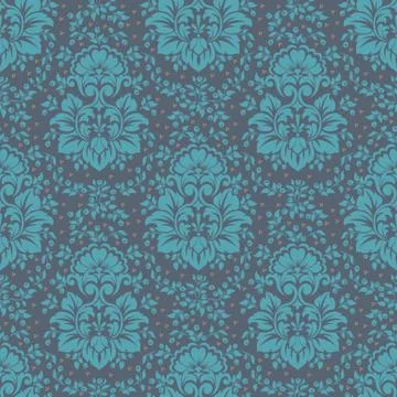 Vector damask seamless pattern background. Classical luxury old fashioned dam Illustrazione stock