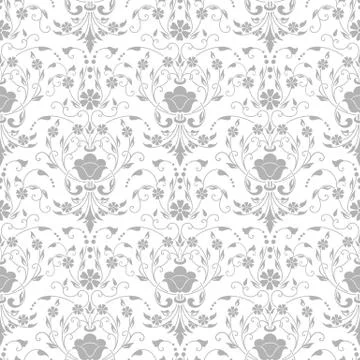 Vector damask seamless pattern background. Classical luxury old fashioned dam Illustrazione stock