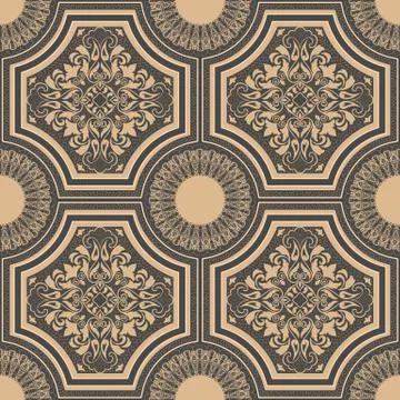 Vector damask seamless pattern background. Classical luxury old fashioned dam Stock Illustration