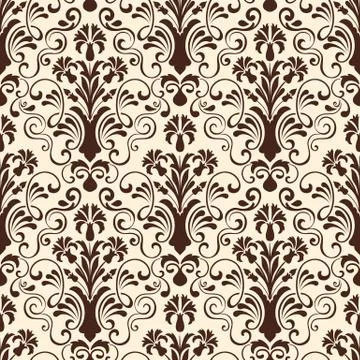 Vector damask seamless pattern background. Classical luxury old fashioned dam 스톡 일러스트