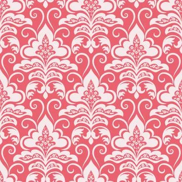Vector damask seamless pattern background. Classical luxury old fashioned dam 스톡 일러스트