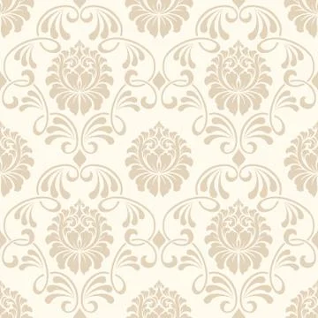 Vector damask seamless pattern background. Classical luxury old fashioned dam Stock Illustration