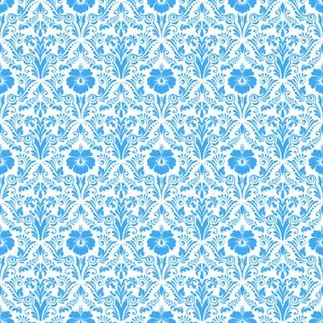 Vector damask seamless pattern background. Classical luxury old fashioned dam Stock Illustration