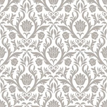 Vector damask seamless pattern background. Classical luxury old fashioned dam Stock Illustration