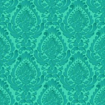 Vector damask seamless pattern background. Classical luxury old fashioned dam Illustrazione stock