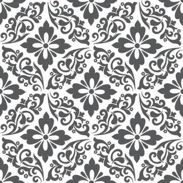 Vector damask seamless pattern background. Classical luxury old fashioned dam Stock Illustration