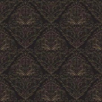 Vector damask seamless pattern background. Classical luxury old fashioned dam Stock Illustration