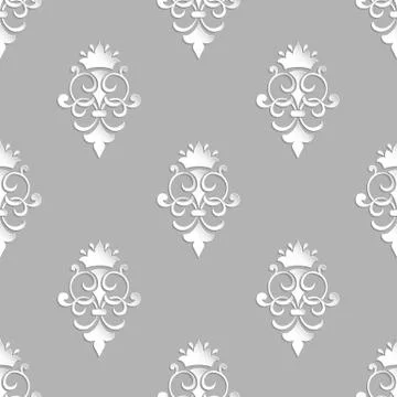 Vector damask seamless pattern background. Elegant luxury texture for wallpap Illustrazione stock