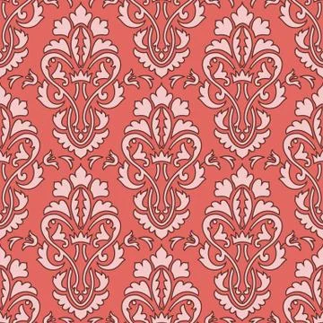 Vector damask seamless pattern background. Classical luxury old fashioned dam 스톡 일러스트