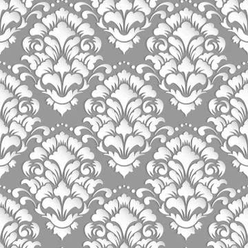 Vector damask seamless pattern background. Elegant luxury texture for wallpap Stock Illustration