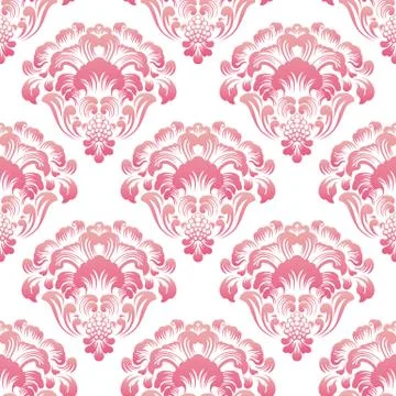 Vector damask seamless pattern background. Classical luxury old fashioned dam Stock Illustration