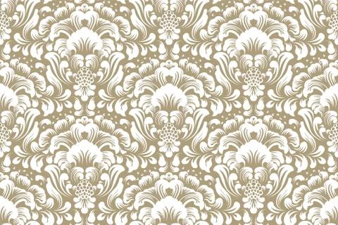 Vector damask seamless pattern background. Classical luxury old fashioned dam Stock Illustration
