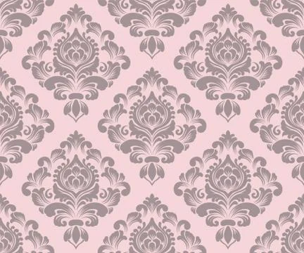 Vector damask seamless pattern background. Classical luxury old fashioned dam Stock Illustration