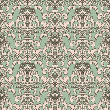 Vector damask seamless pattern background. Classical luxury old fashioned dam Stock Illustration