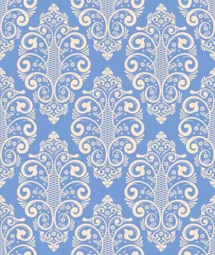 Vector damask seamless pattern background. Classical luxury old fashioned dam Stock Illustration