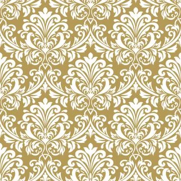 Vector damask seamless pattern background. Classical luxury old fashioned dam Stock Illustration