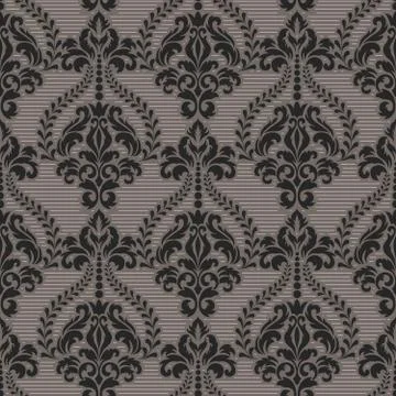Vector damask seamless pattern background. Classical luxury old fashioned dam Illustrazione stock