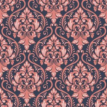 Vector damask seamless pattern background. Classical luxury old fashioned dam Stock Illustration