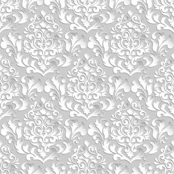 Vector damask seamless pattern background. Elegant luxury texture for wallpap Illustrazione stock