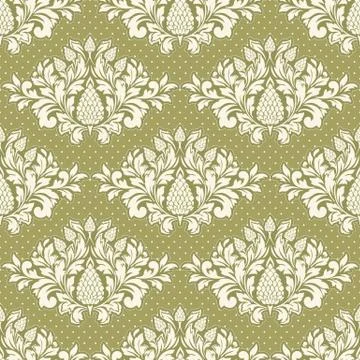 Vector damask seamless pattern background. Classical luxury old fashioned dam Stock Illustration