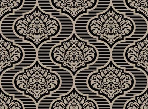 Vector damask seamless pattern background. Classical luxury old fashioned dam Stockillustratie
