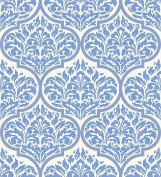 Vector damask seamless pattern background. Classical luxury old fashioned dam 스톡 일러스트