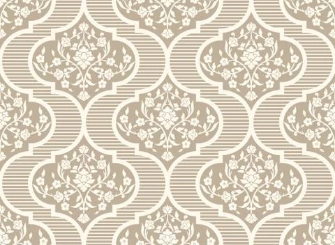 Vector damask seamless pattern background. Classical luxury old fashioned dam Stock Illustration