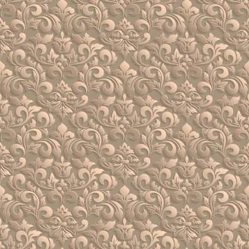 Vector damask seamless pattern background. Elegant luxury texture for wallpap Illustrazione stock