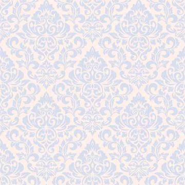 Vector damask seamless pattern background. Classical luxury old fashioned dam Illustrazione stock