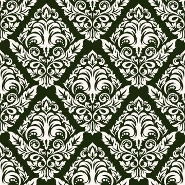 Vector damask seamless pattern background. Classical luxury old fashioned dam Stock Illustration