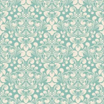 Vector damask seamless pattern background. Classical luxury old fashioned dam Stock Illustration