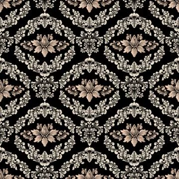 Vector damask seamless pattern background. Classical luxury old fashioned dam Stock Illustration
