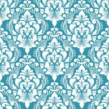 Vector damask seamless pattern background. Classical luxury old fashioned dam Illustrazione stock
