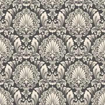 Vector damask seamless pattern background. Classical luxury old fashioned dam Stock Illustration