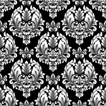 Vector damask seamless pattern background. Classical luxury old fashioned dam Stock Illustration