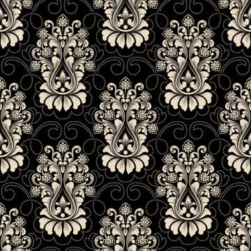 Vector damask seamless pattern background. Classical luxury old fashioned dam Stock Illustration