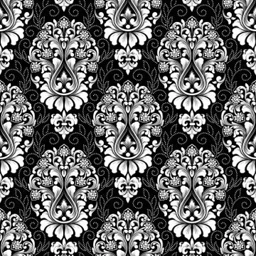 Vector damask seamless pattern background. Classical luxury old fashioned dam Stock Illustration