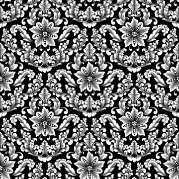 Vector damask seamless pattern background. Classical luxury old fashioned dam Stockillustratie