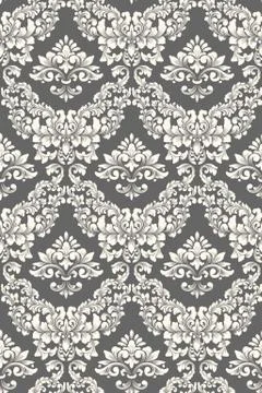 Vector damask seamless pattern background. Classical luxury old fashioned dam Illustrazione stock